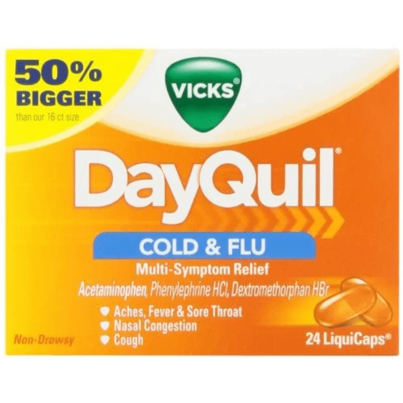 Vicks Dayquil MultiSystem Cold/Flu Relief Liquicaps NonDrowsy 24