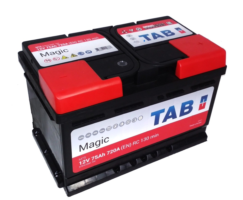 AKUMULATOR TAB MAGIC 75 AH 720A 75Ah 7263381016 oficjalne archiwum