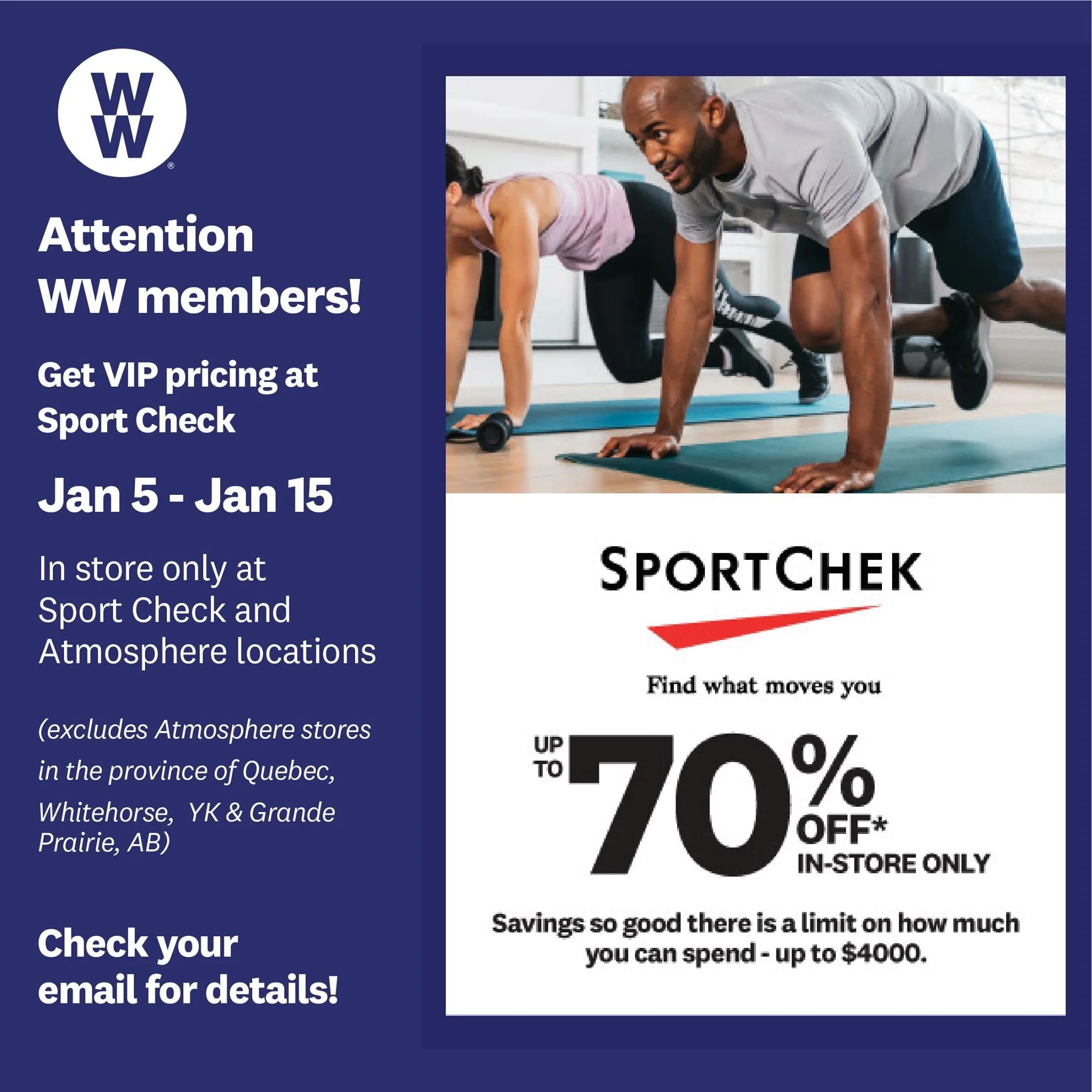 [Sport Chek] Sport Chek up to 70 off with WW code