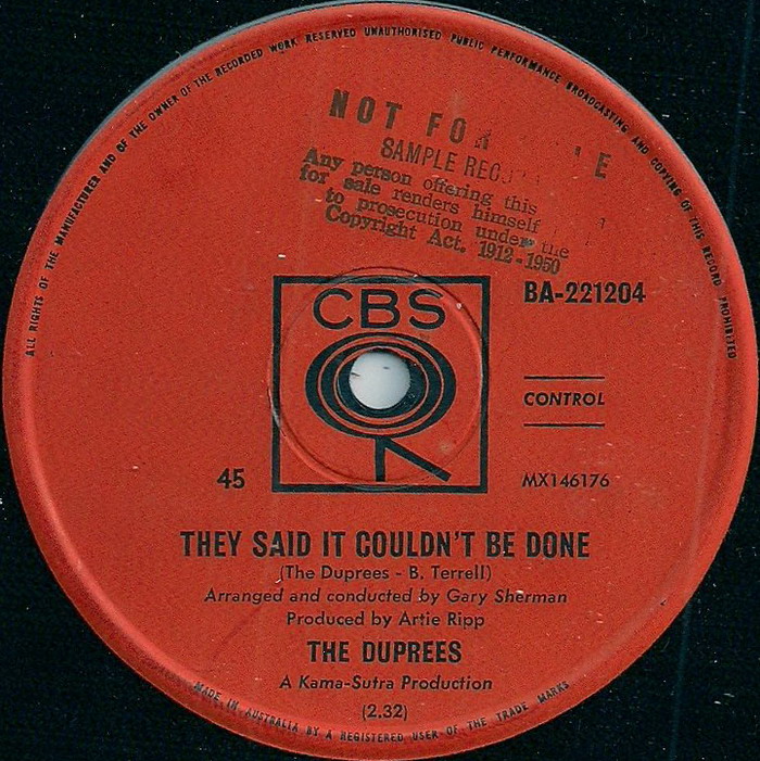 Around the Corner / They Said It Couldn't Be Done by The Duprees
