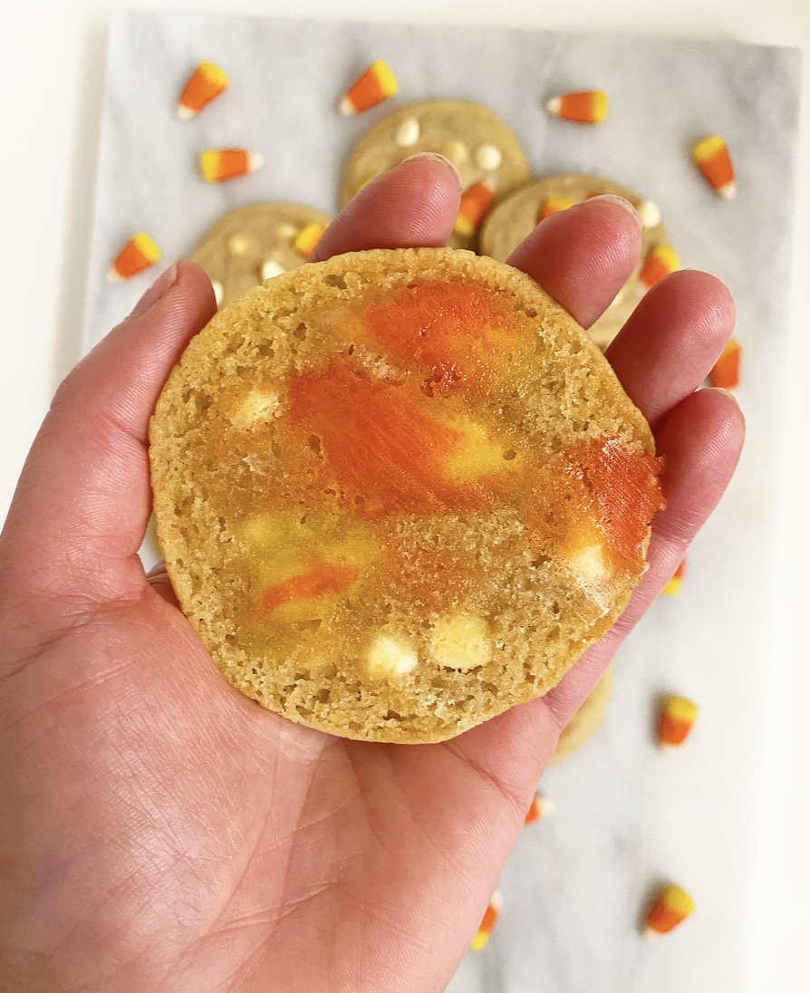 White Chocolate Candy Corn Cookies e2 bakes brooklyn