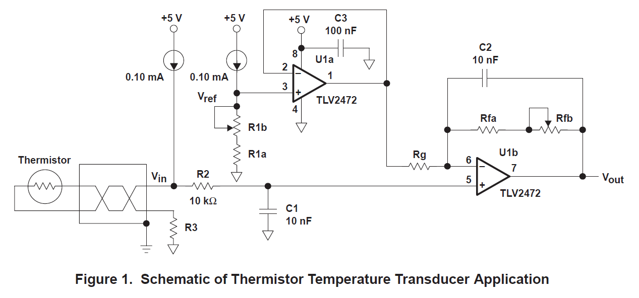 [Resolved] Thermistor circuit design based on reference sloa052 and sboa097 Temperature
