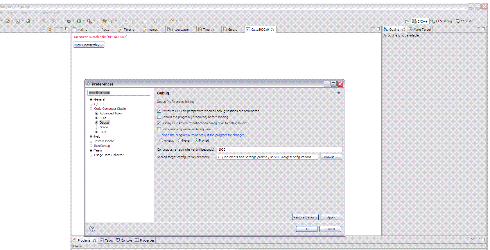 Trouble Halting Target CPU Code Composer Studio forum Code