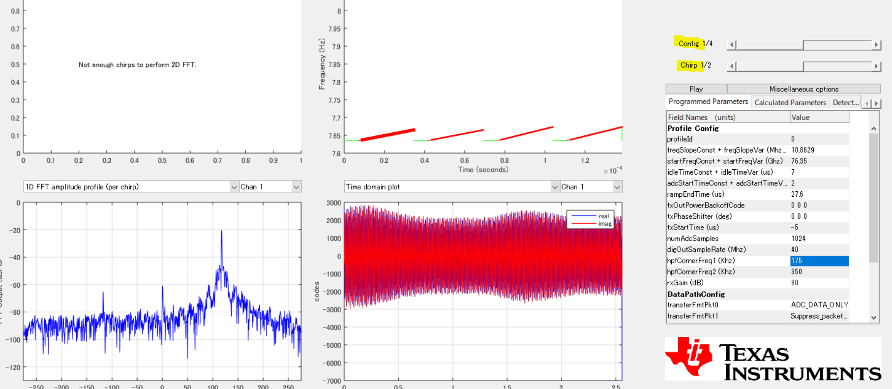 DCA1000EVM: How to use the 'Start Chirp For Cfg' and 'End Chirp for Cfg