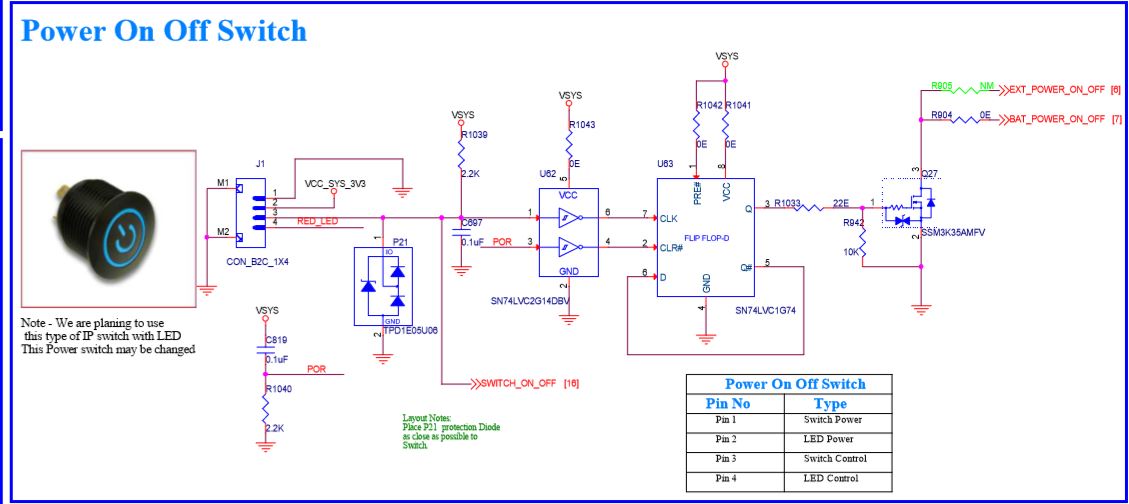 SN74LVC1G74 We need to convert momentary push button switch to toggle