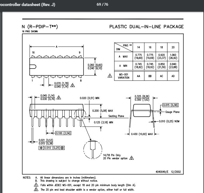MSP430G2553: layout define for dip 20 pin - MSP low-power