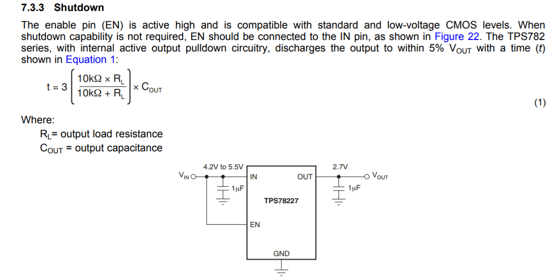 TPS782 Applying voltage to LDO output when LDO input floating Power
