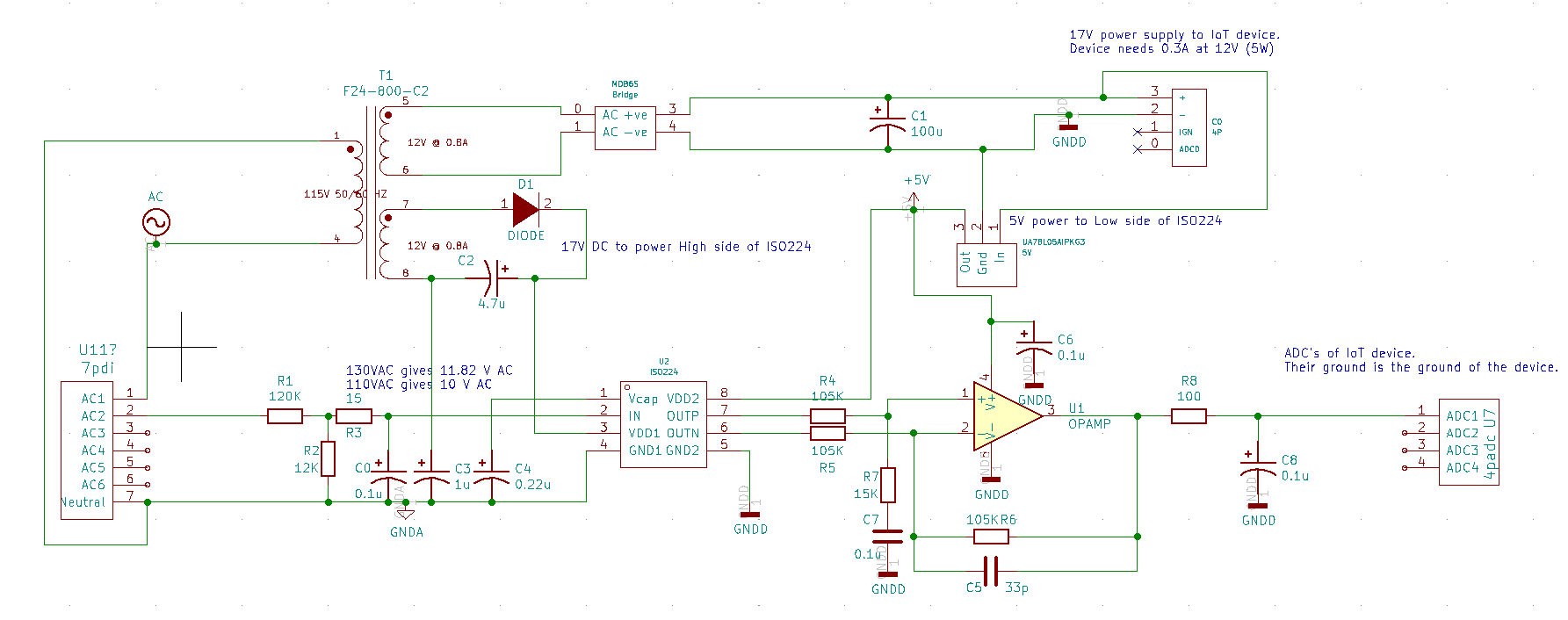 WEBENCH® Tools/ISO224 AC voltage sensing without any DC power supply