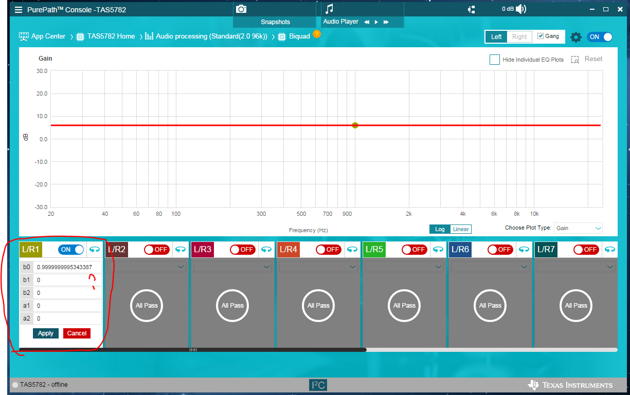 TAS5782M Questions for TAS5782M PPC3 EQ Gain Calculation Audio forum