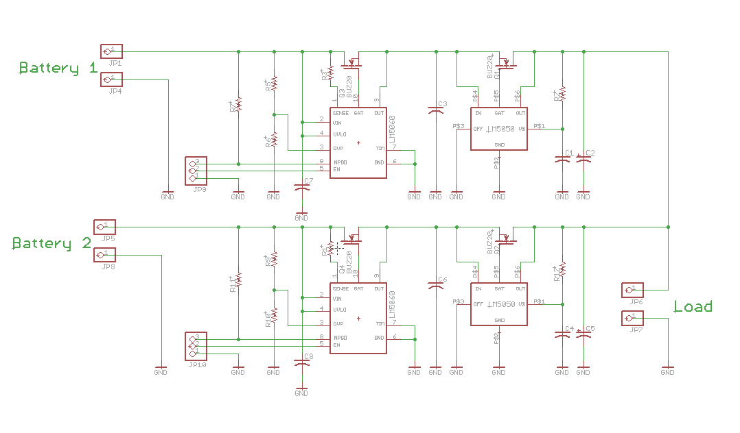 LM50501 Power Path Controller with ability for manual selection of