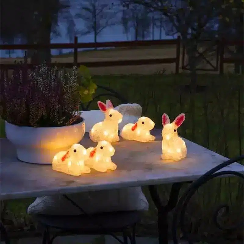 LED Acrylic Rabbits Christmas Decor Fantasy Christmas Lights