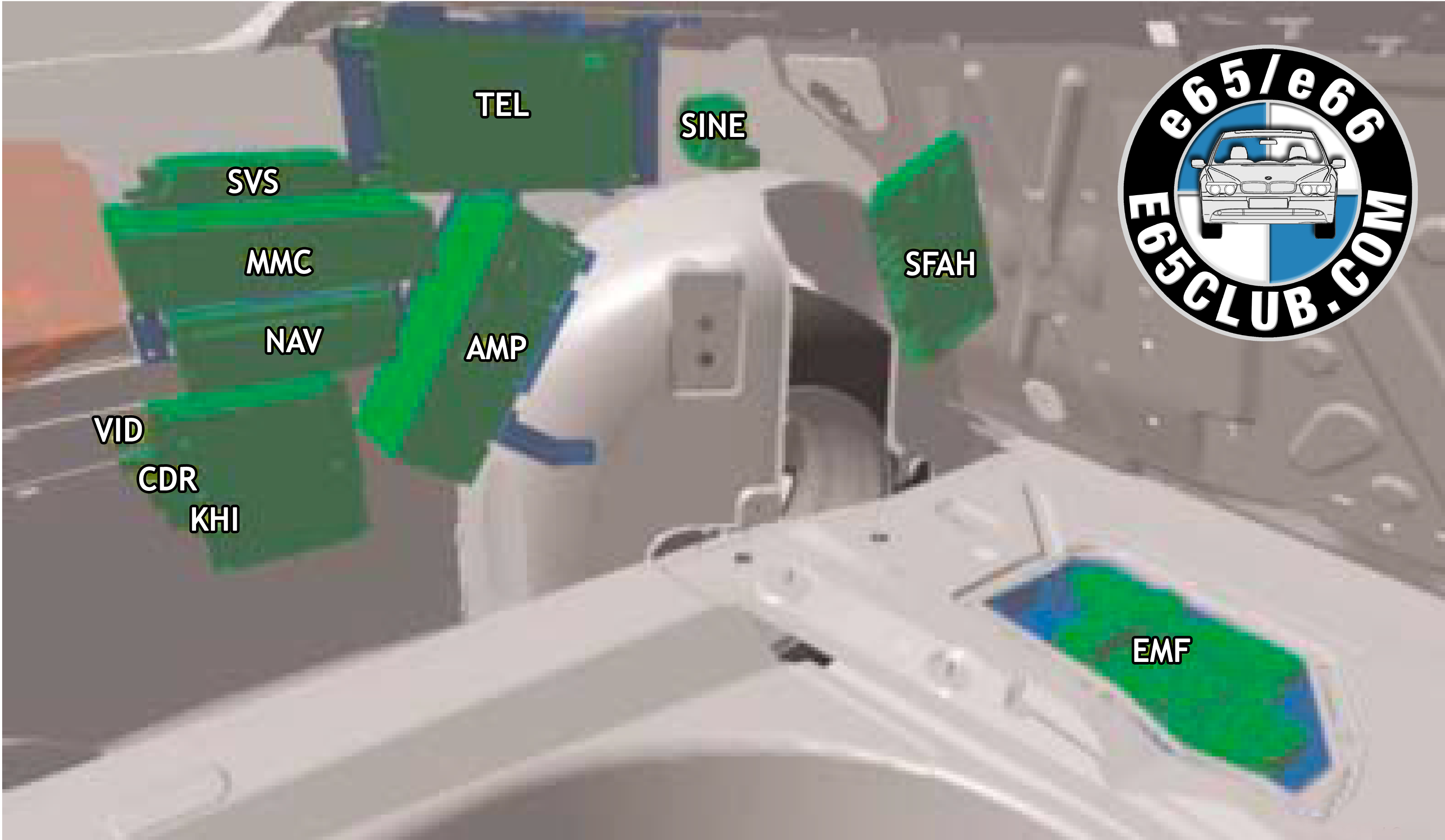 Module Locations BMW e65/e66 7 series