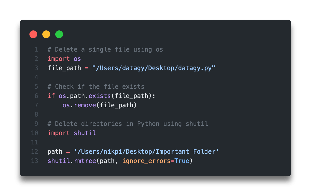 Python Delete a File or Directory A Complete Guide • datagy