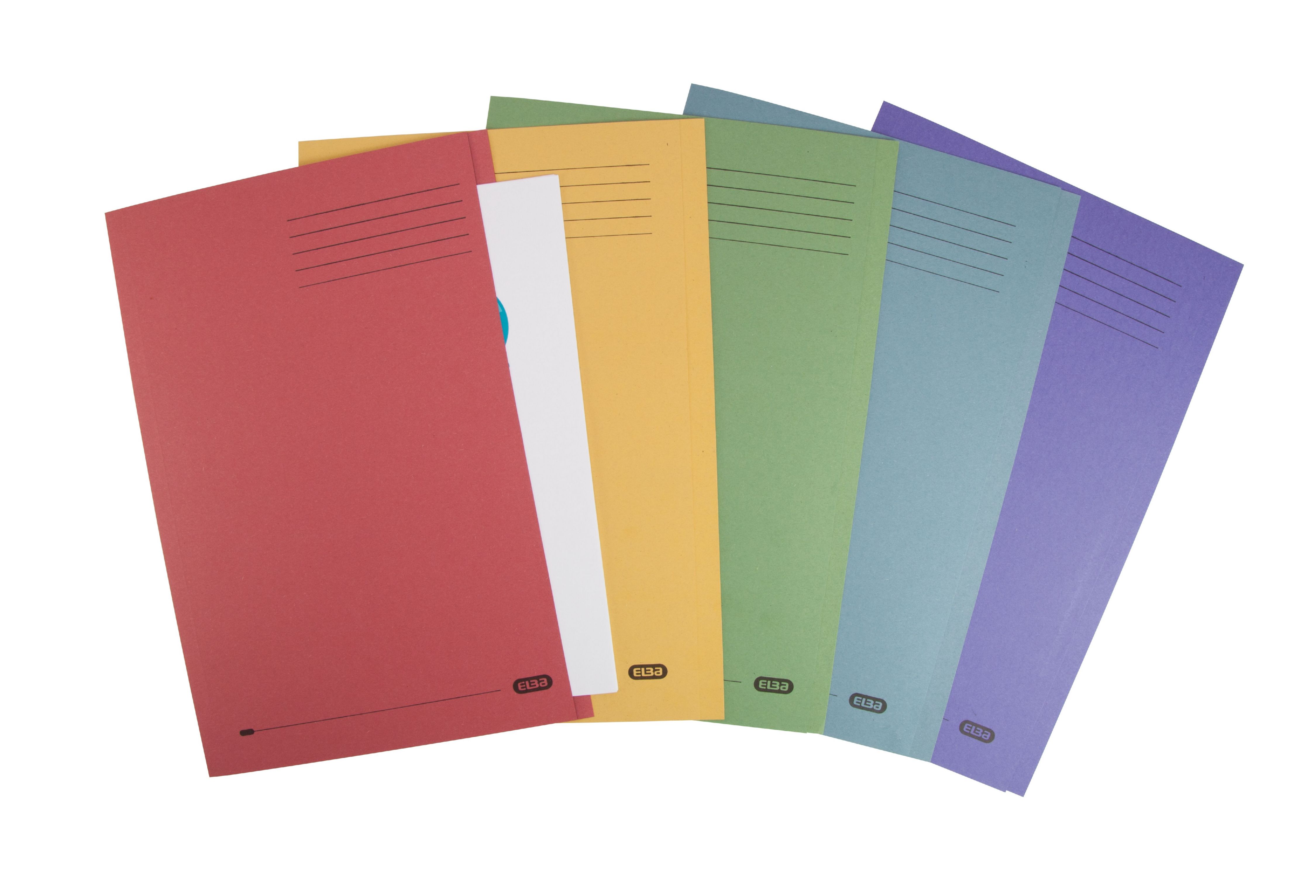 Elba Foolscap Assorted Square Cut Folder (Pack of 25) 100090142