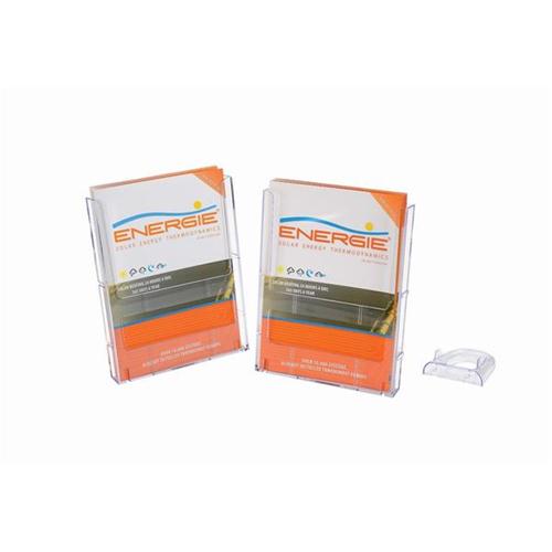 Literature Holder Connectable Modular Wall Mountable A4 Clear Office