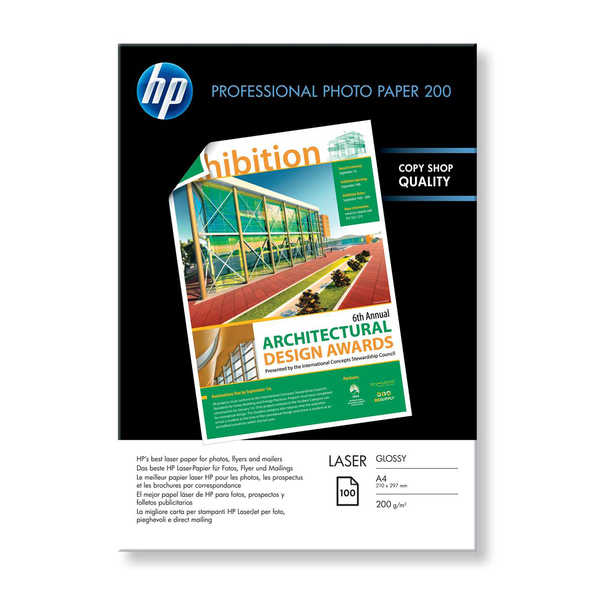 Hewlett Packard [HP] Professional Laser Paper Glossy 200gsm A4 Ref