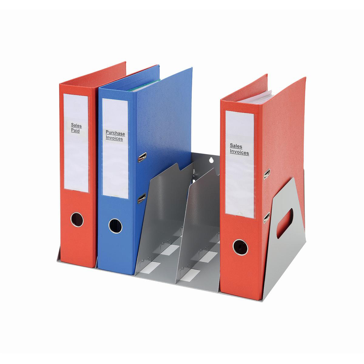 Lever Arch Filing Rack Portable Rigid Gunmetal Grey A4 Crescent