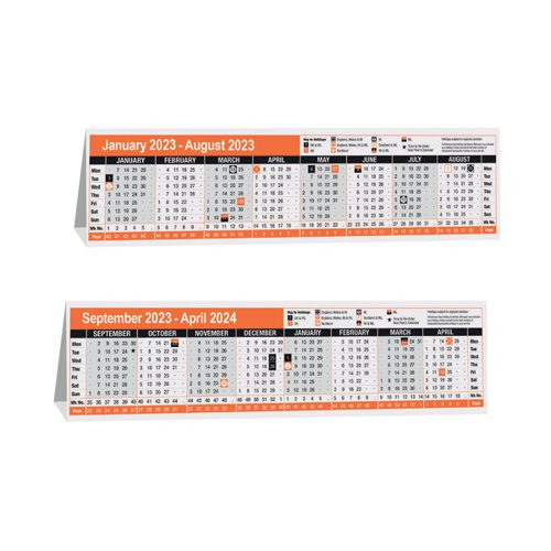 media calendar 2023 NDA9046 16 Month Desktop Calendar 2023, Bright Media Limited