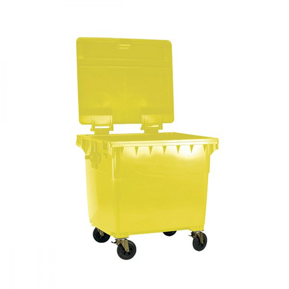Office Supplies 1100L YLW WHEELED BIN / LID 377397