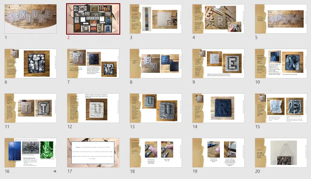 Texture Wall Hanging Unit of Work Art Lesson The Arty Teacher