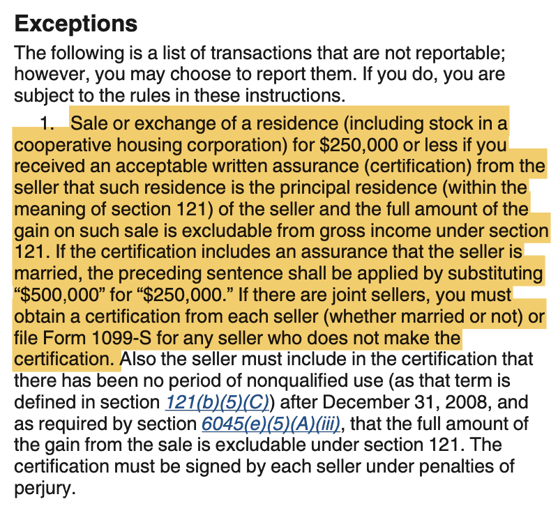 What the Heck is "IRS Form 1099S" and Why Does it Matter?