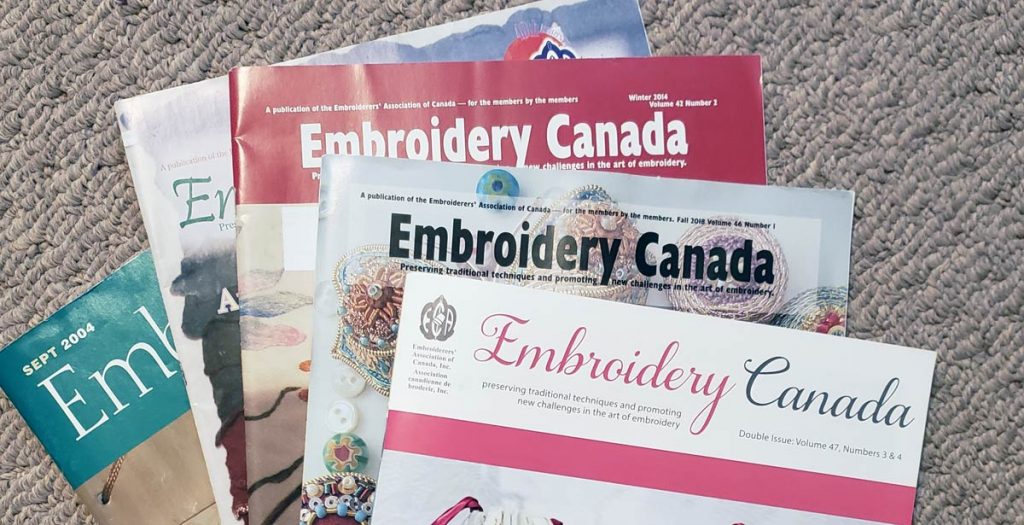 Embroidery Canada Magazine Embroiderers' Association of Canada