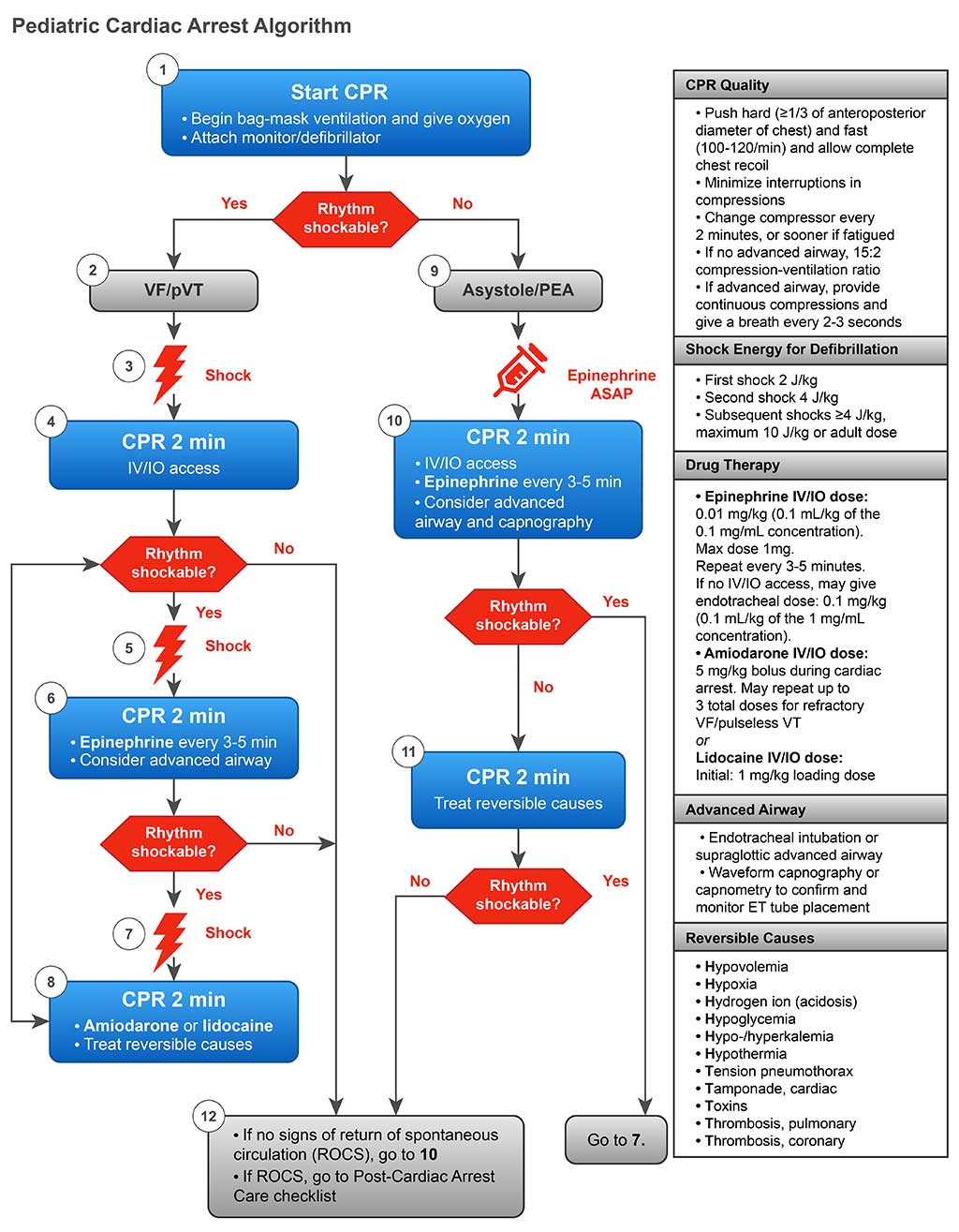 Cardiac Arrest PALS Algorithms EA Certs (818) 2200006