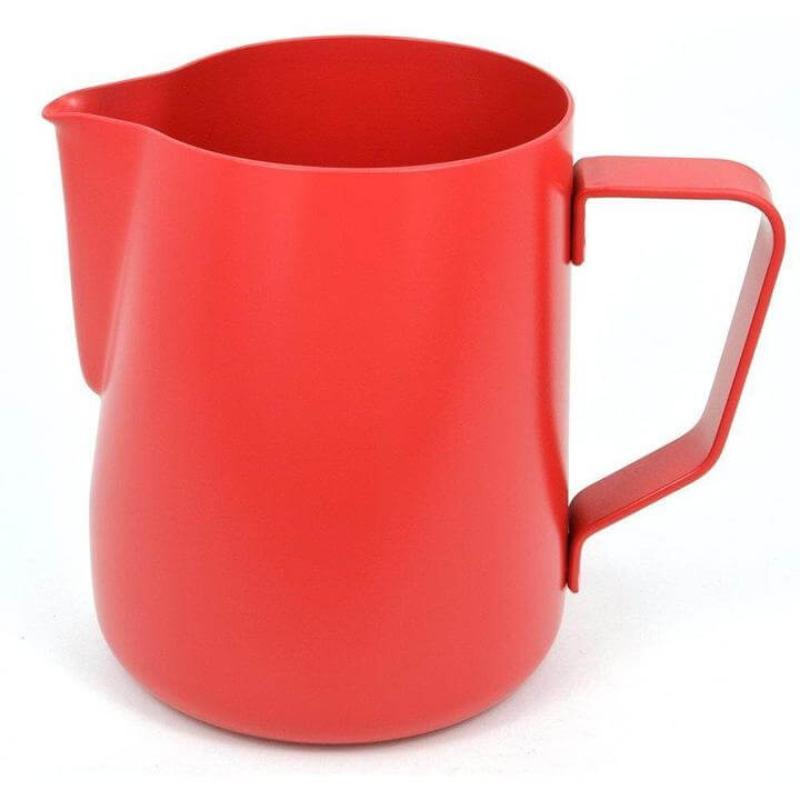Milk foaming jug 0.6 litre. Red Teflon