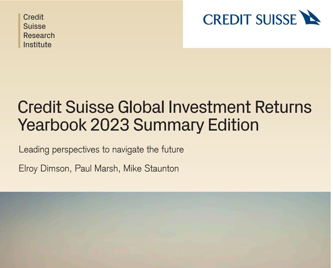 Credit Suisse Global Investment Returns Yearbook 2023