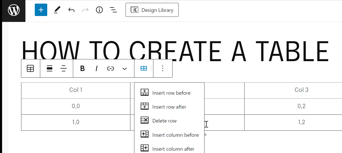 How to Create Tables in WordPress