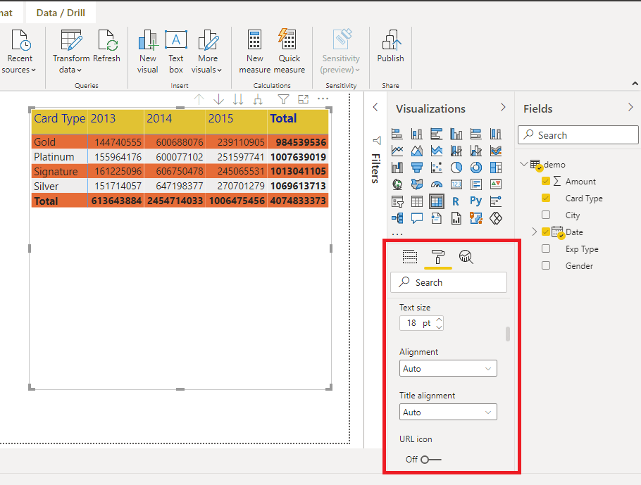 Table and Matrix Visualization in Power BI Power BI Table Visualization