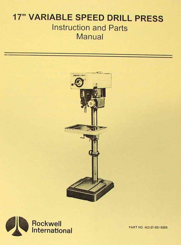 Drill Presses Ozark Tool Manuals & Books
