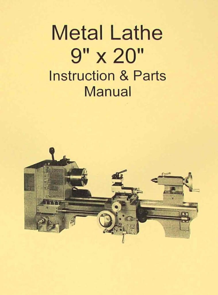 Metal Lathe 9x20 Instructions & Parts ManualJet, Enco 1100816, 110