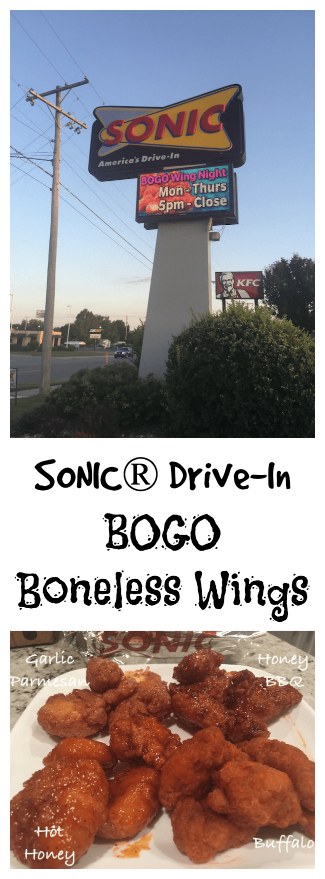 SONIC ® BOGO Boneless Wings It's What's For Dinner! Just Plum Crazy