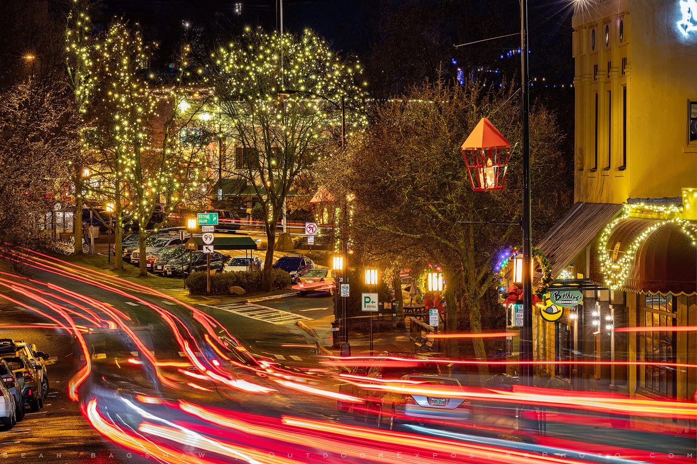 holiday lights 3 stock image, ashland, oregon Sean Bagshaw Outdoor