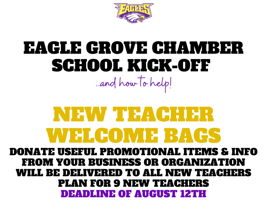 teacher and school kick off initiatives! Eagle Grove