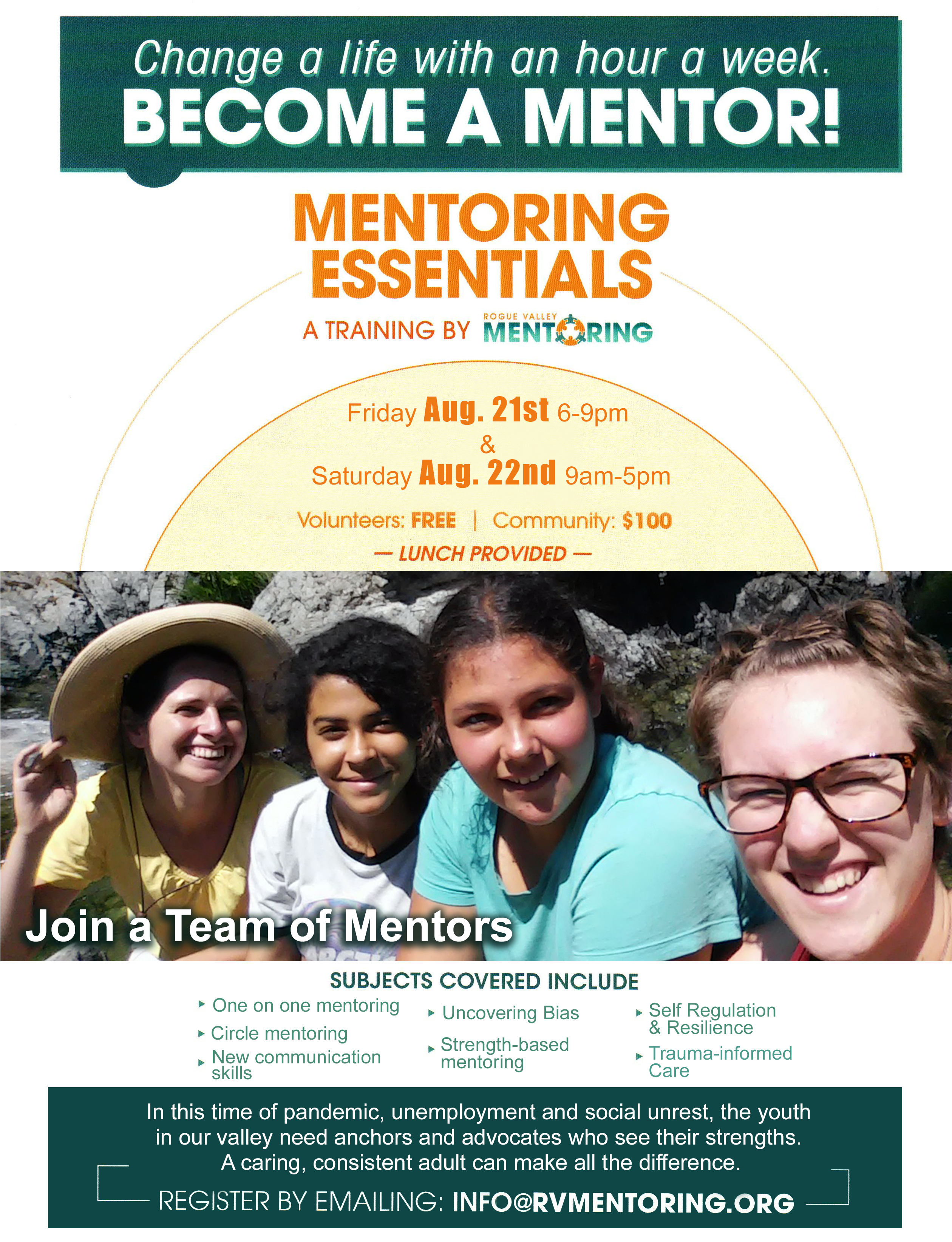Friday Flyer Rogue Valley Mentoring's A Mentor Eagle Point