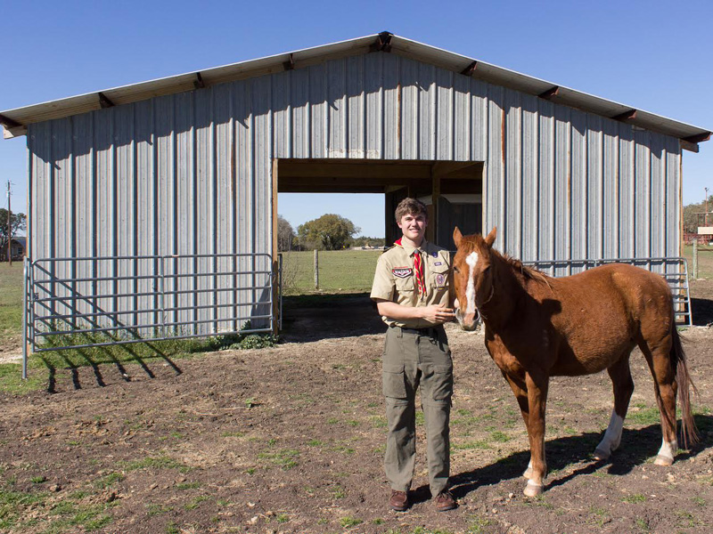 Barn For Equestrian Therapy Eagle Scout Project Showcase