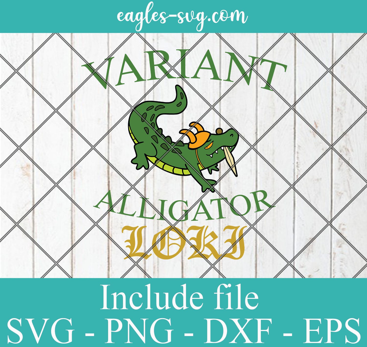 Variant Alligator Loki SVG PNG DXF EPS Cricut Silhouette