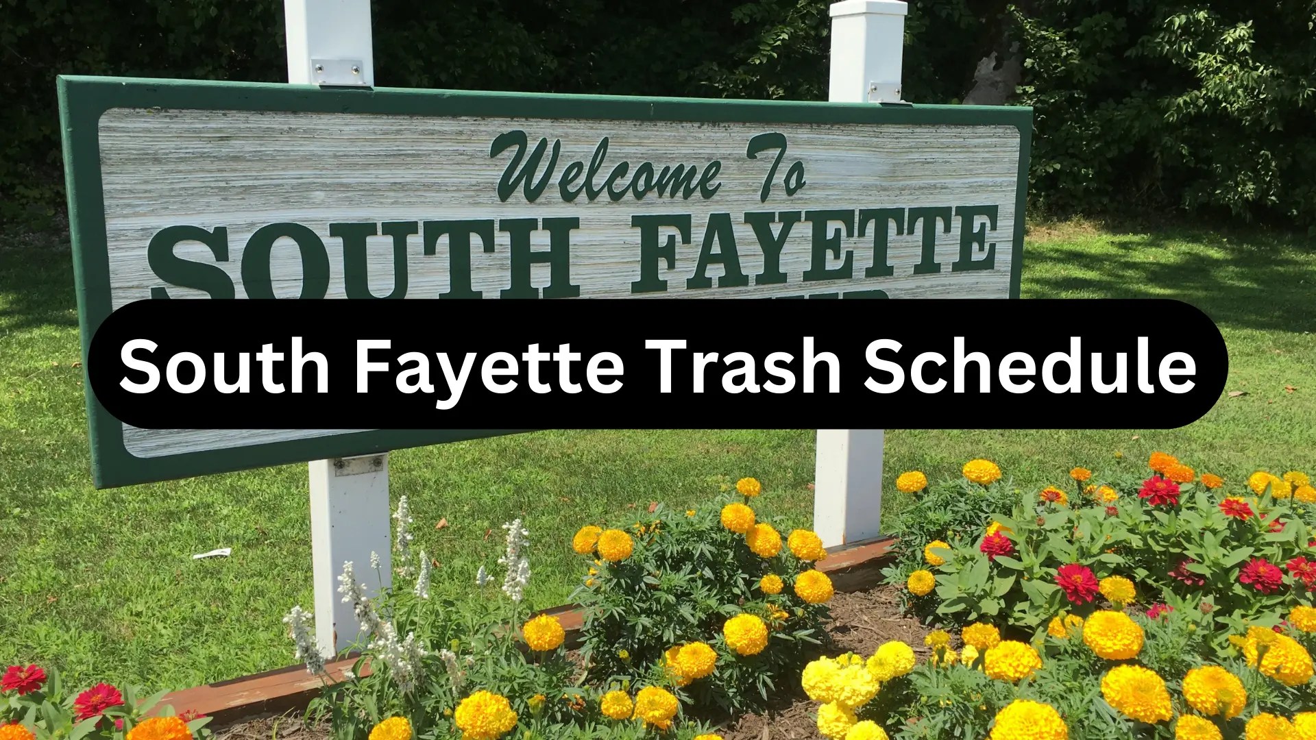 Trash and Recycling Collection Schedule in South Fayette Township, PA