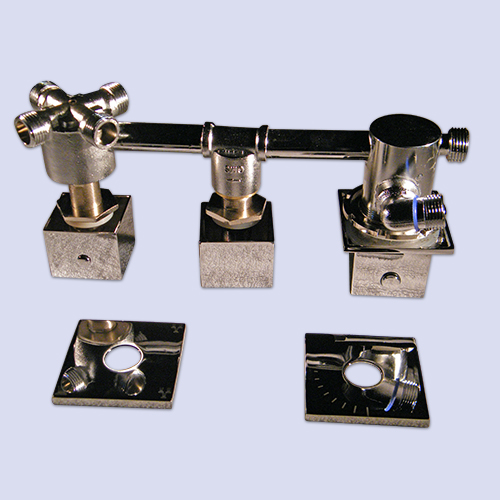 3Way Steam Shower Faucet Valve Set Square Knobs EAGO