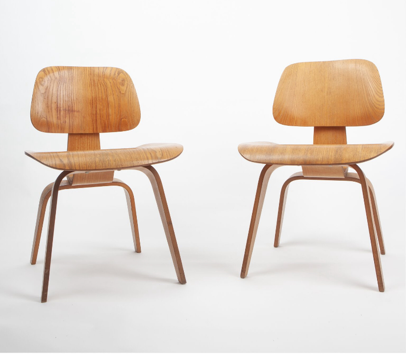 Wooden 1960s Herman Miller Eames Lounge Chair & Ottoman (1618)