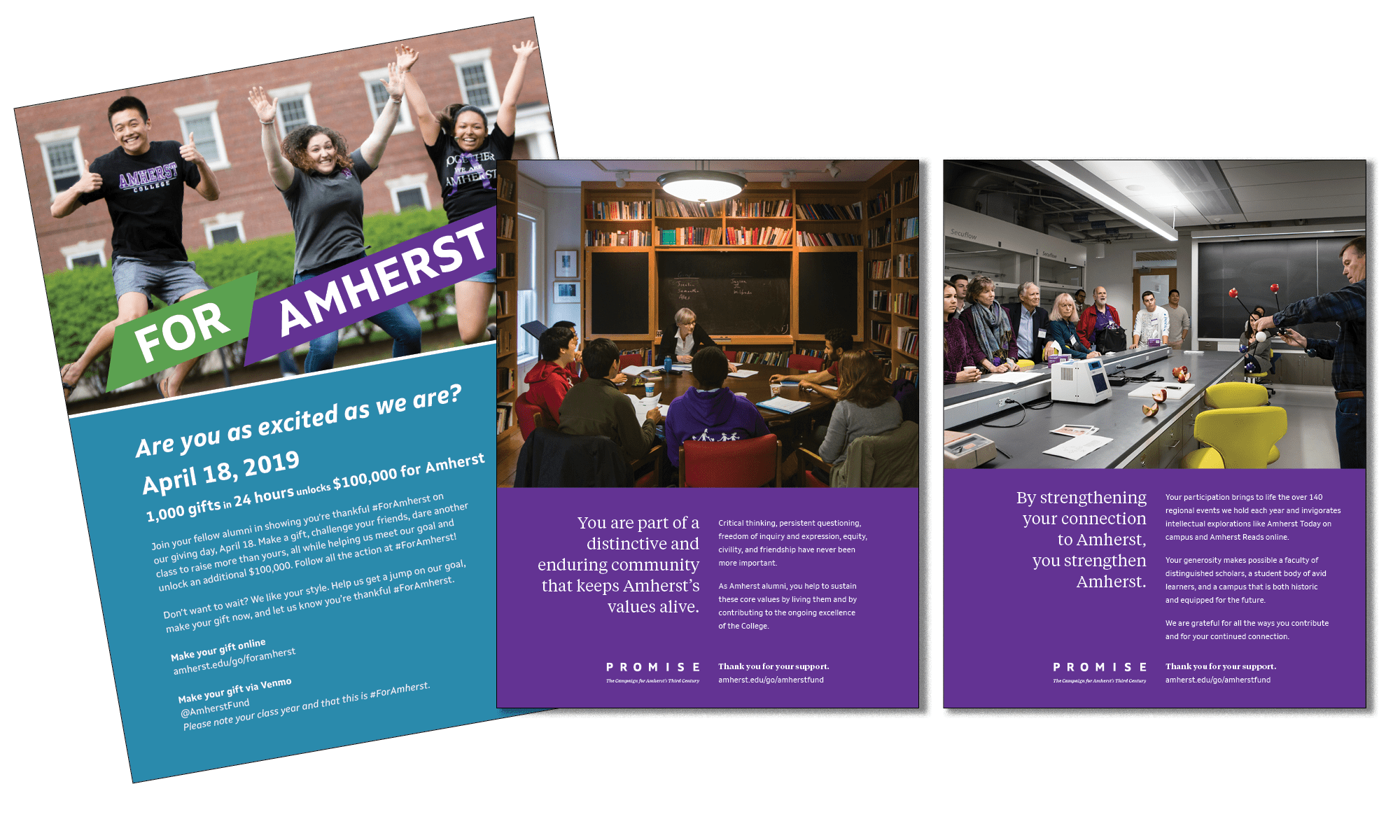 Amherst College magazine ads Eamonn Edge Graphic Design