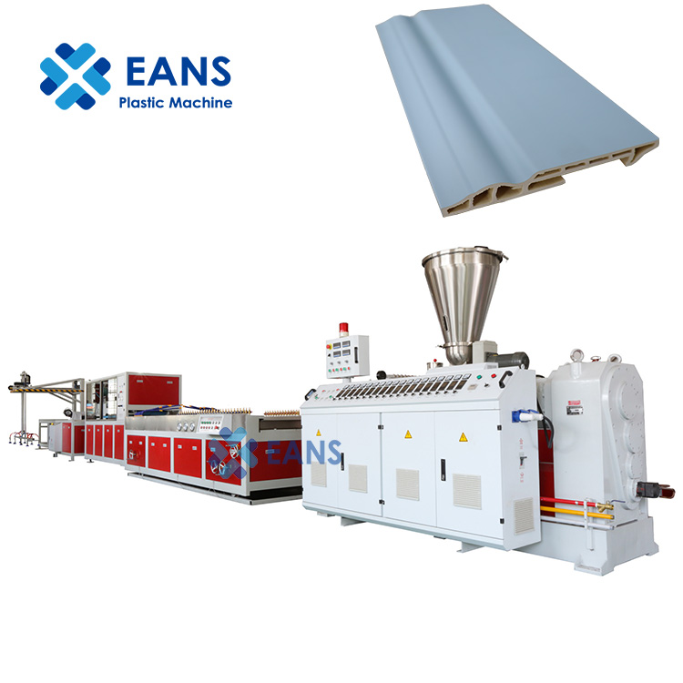 Double Screw Extruder WPC PVC Skirting Baseboard Corner Trim Covers