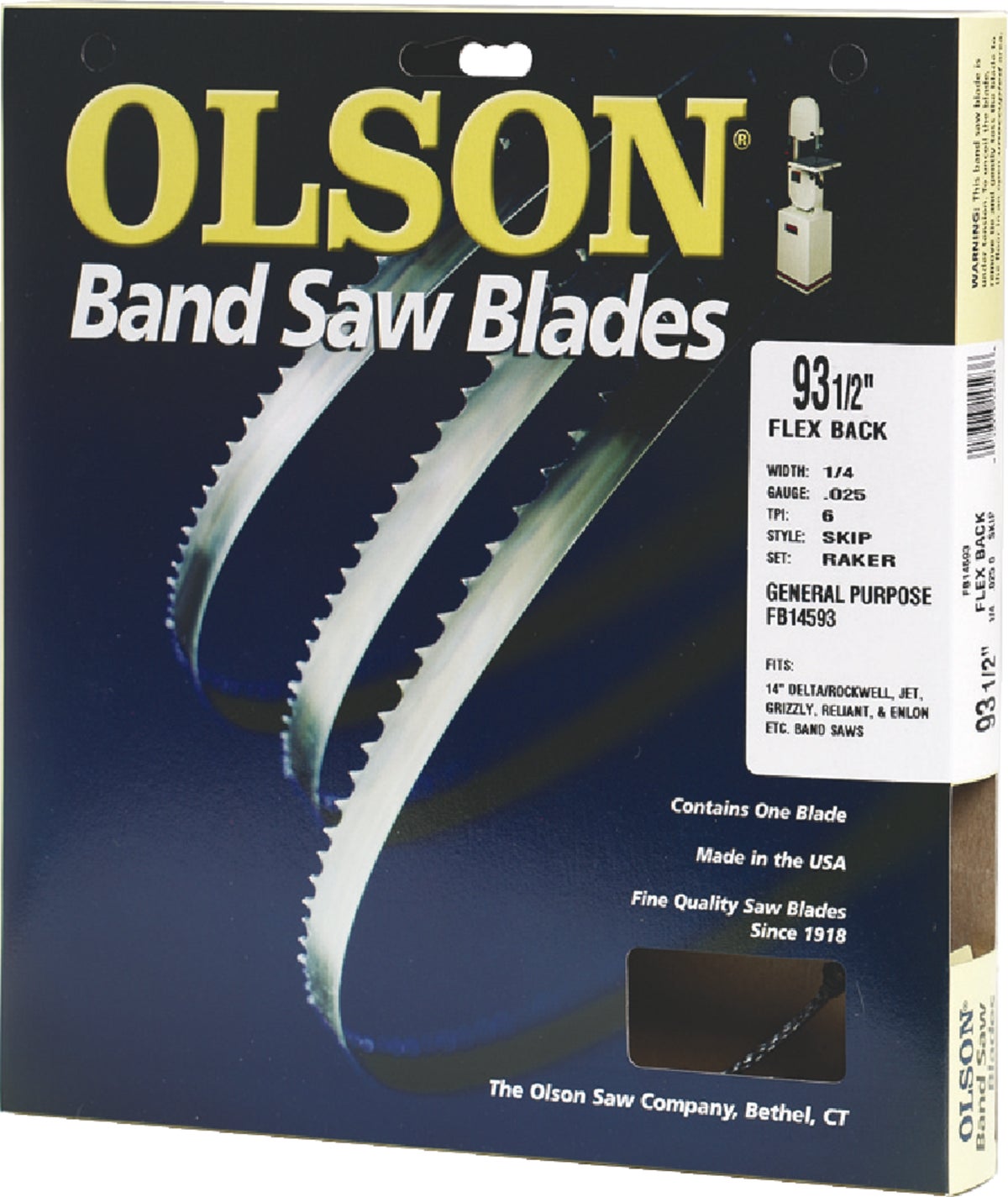 Buy Olson Flex Back Band Saw Blade 931/2 In.