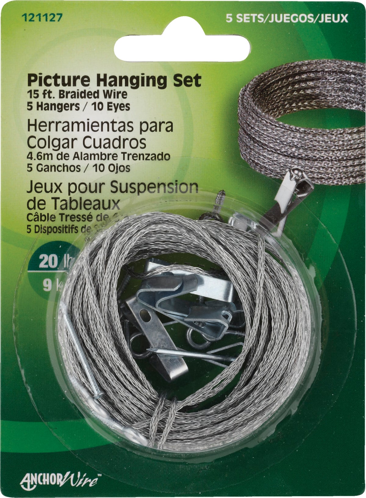 Buy Hillman Anchor Wire 20 Lb. Capacity Picture Hanging Kit 20 Lb (Pack