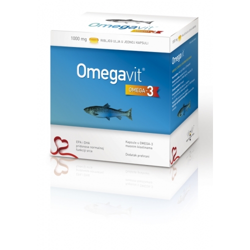 APIPHARMA Omegavit kapsule a 120, Dodatak prehrani s omega3 masnim