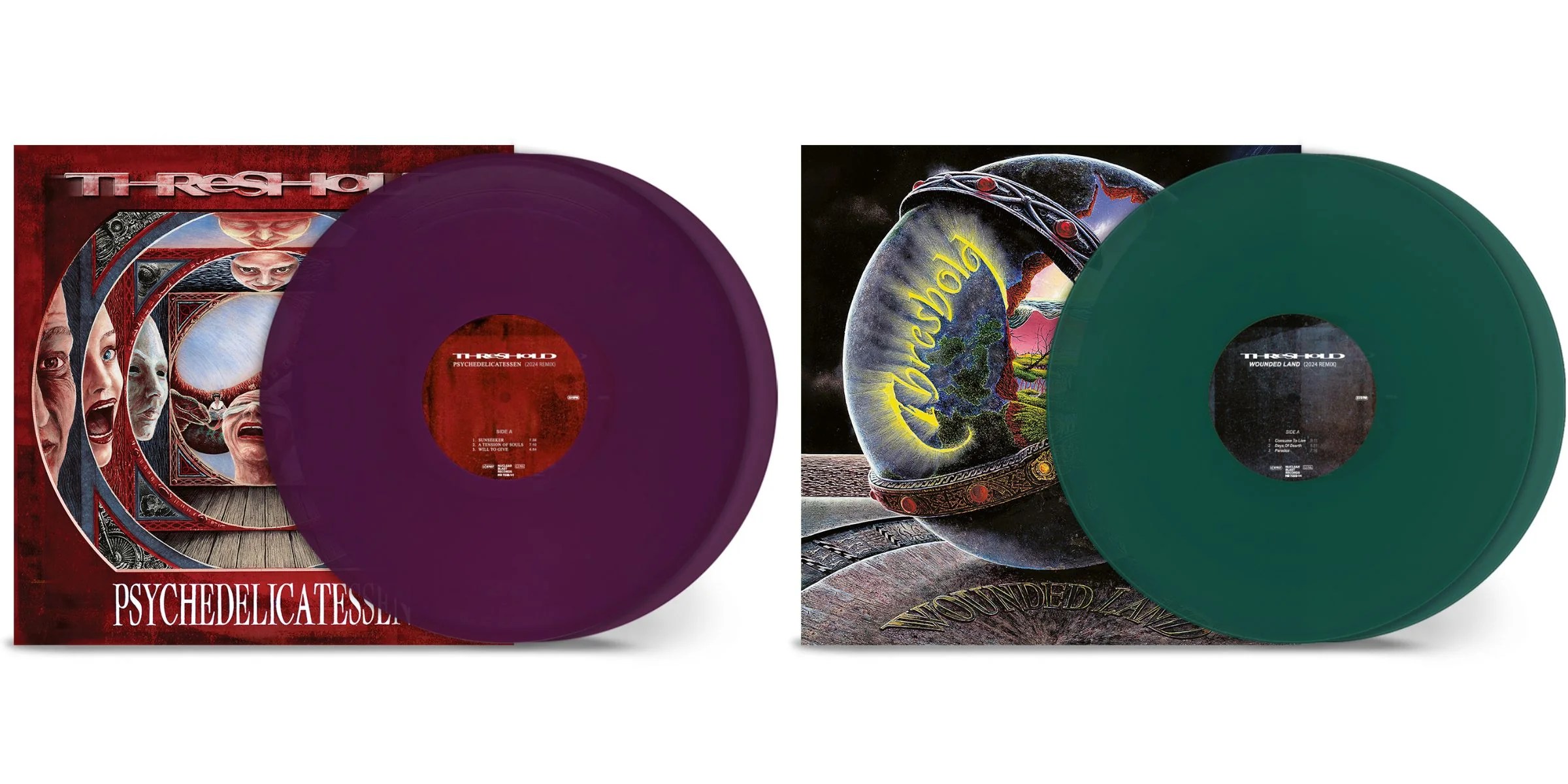 Threshold "Psychedelicatessen" & "Wounded Land" Colour Vinyl Bundle