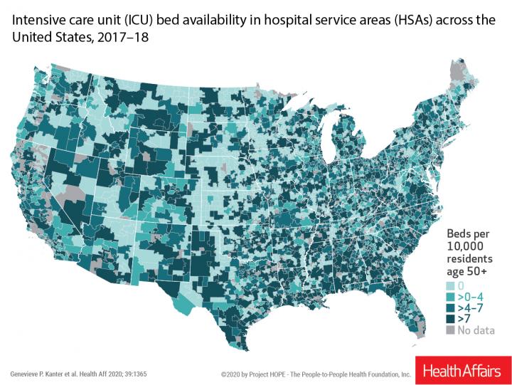 ICU Bed Availability in the Un [IMAGE] EurekAlert! Science News Releases