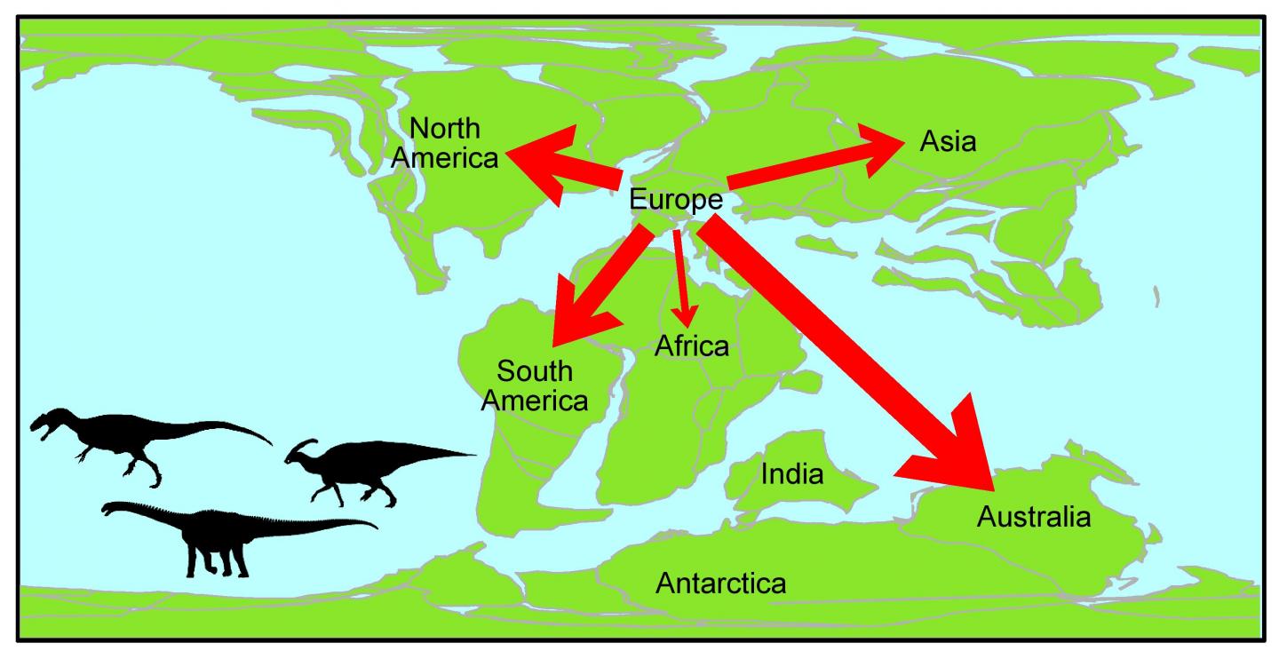 Migration of Dinosaurs [IMAGE] EurekAlert! Science News Releases